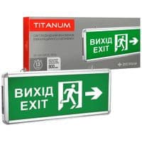 LED светильник аварийный "ВИХОД СО СТРЕЛКОЙ" двусторонний TITANUM 230V (TL-EM101-D)
