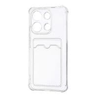 Накладка силіконова для смартфона Xiaomi Redmi Note 13, with pocket, Transparent