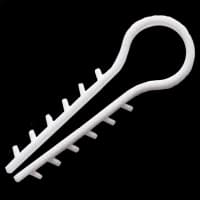 Дюбель-ялинка 10 мм під круглий кабель білий (пач. 100 шт.) 