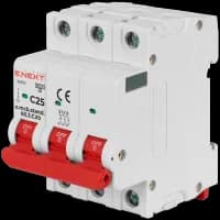 Модульный автоматический выключатель Enext e.mcb.stand.60.3.C25, 3р, 25А, C, 6 кА