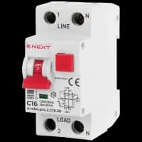 Выключатель диференциального тока с защитой  от надтоков Enext e.rcbo.pro.2.C16.30, 1P+N, 16А, С, тип А, 30