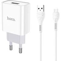 Зарядний пристрій HOCO C81A Asombroso single port charger set(Micro) 10.5W White