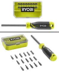 Отвертка Ryobi RHSDM1701, битодержатель 1/4", 100мм, 16 бит, SL, PH, PZ, Torx, кейс