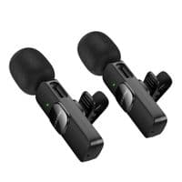 Микрофон-петличка BOROFONE BFK15 Dual-mic lavalier wireless digital microphone (iP/Type-C) Black