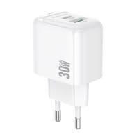 Зарядний пристрій BOROFONE BAS45A Potential PD30W+QC3.0 charger(EU) White