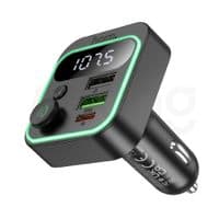 АЗУ с FM-модулятором HOCO E85 Tiger PD20W+QC3.0 car BT FM transmitter Black