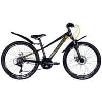 Велосипед Discovery 24" Qube DD рама-11,5" Al чорно-жовтий 2024 (OPS-DIS-24-339)