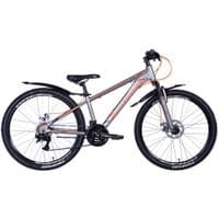 Велосипед Discovery 26" Bastion AM DD рама-13" Al сріблясто-помаранчевий 2024 (OPS-DIS-26-579)