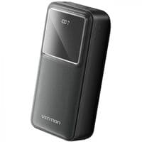 УМБ Vention 30000mAh 22.5W 3A,PD,QC3.0, Micro-USB,USB-C,2xUSB-A,LED дисплей, черный