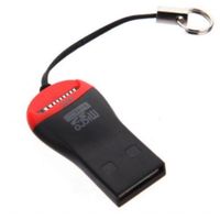 Кардрідер STLab міні зовнішній USB2.0 для MicroSD / TF-карт пластик чорний з червоним (U-374)
