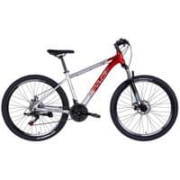 Велосипед Space 27.5" Phaeton AM DD рама-17" Al сріблясто-червоний 2025 (OPS-SP-27.5-032)