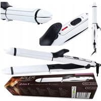 Праска для волосся Adler AD-2104, White, 50 Вт, кераміка, для випрямлення та завивки волосся
