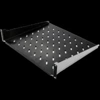 Полиця консольна чорна 19" 2U 450мм