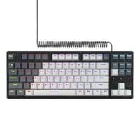Wired mechanical gaming keyboard, RGB backlight, 16800000 colour variations, 18 modes, keys number: 87, 50M clicks, linear dream switches, spring cable up to 2.3m, ABS plastic+metal, magnetic cover, 360*136*39mm, 0.95kg, white, EN+UA layout