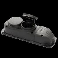 Колодка подвійна із заглушкою 2*16 (каучук) ERKA 6002