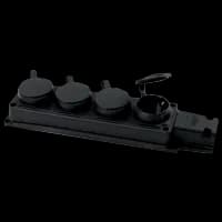 Колодка четверна з/к та заглушками 4x16 (каучук) ERKA 6004