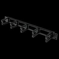 Кабельний організатор із 5 пластиковими кільцями, чорний