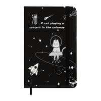 Книга записна ZiBi Cosmo A6 в клітинку тверда обкладинка на гумці 80 аркушів, чорна (ZB.116102)