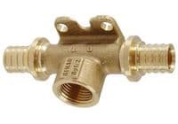 Тройник настенный Rehau Rautitan RX+, 20-1/2"-20мм, внутр. резьба, бронза