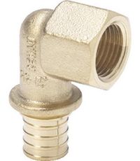 Уголок перехідний Rehau Rautitan RX+, 16-1/2", гайка, внутр. різьблення, бронза