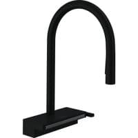 Смеситель Hansgrohe Aquno Select M81, 22 см, черный матовый (73837670)