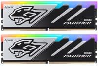Память 16Gb x 2 (32Gb Kit) DDR5, 5600MHz, Apacer Panther RGB, Black/Silver, 40-40-40, 1.25V, с радиатором (AH5U32G56C5229BAA-2)