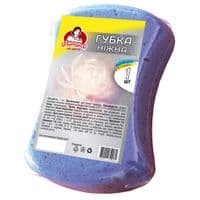 Губка для купания Помошница  Нежная 14 х 10 х 4 см (4820012349074)