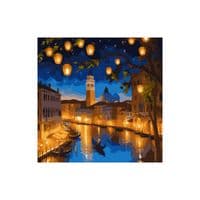 Картина по номерам Santi Ночная Венеция, 40*40см, LED подсветка (955069)