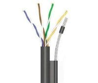 Кабель (UTP мідь вуличний з тросом) OK-Net 4*2*0,51 КПП-ВП (100) трос 7*0,5мм cat 5e, бухта 305 м