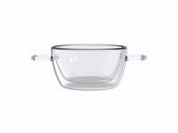 Бульйонниця з ручками і подвійними стінками Ardesto 500мл, боросилікатне скло, прозорий
