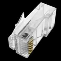 Конектор (100 шт/уп) Merlion RJ-45 8P8C UTP Cat-5 Q100 Коричневий
