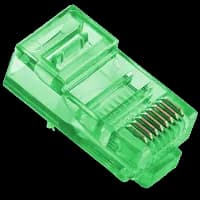 Конектор (100 шт/уп) Merlion RJ-45 8P8C UTP Cat-5 Q100 Зелений