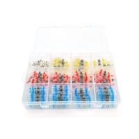 Набор термоусадочных гильз с припоем Q250 Red 0.5-1.50mm&amp;sup2; (100) Blue 1.50-2.50mm&amp;sup2; (90)Yellow 4.00-6.00mm&amp;sup2; (20) White0.25-0.35mm&amp;sup2; (40)