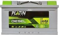 Автомобільний акумулятор PLATIN Silver Diesel MF 100Ah 850A R+ (L4B)