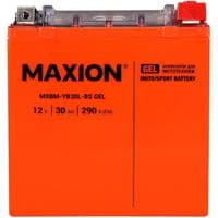 Автомобільний акумулятор MOTO MAXION 24MXBM-YB30L-BS GEL (12V, 30Ah, 290A, -/+), (2шт./ящ), (помаранч/черв)