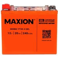 Автомобільний акумулятор MOTO MAXION 24MXBM-YT20-4 GEL (12V, 20Ah, 240A, +/-), (4шт./ящ), (помаранч/черв)
