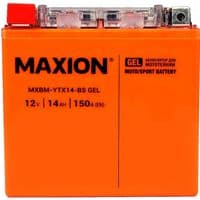 Автомобільний акумулятор MOTO MAXION 24MXBM-YTX14-BS GEL (12V, 14Ah, 150A, +/-), (помаранч/черв)