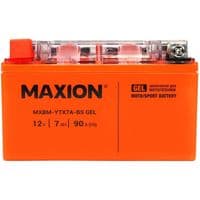 Автомобільний акумулятор MOTO MAXION 24MXBM-YTX7A-BS GEL (12V, 7Ah, 90A, +/-), (8шт./ящ), (помаранч/черв)