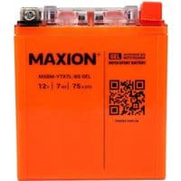 Автомобільний акумулятор MOTO MAXION 24MXBM-YTX7L-BS GEL (12V, 7Ah, 75A, -/+),  (помаранч/черв)