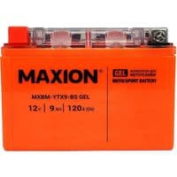 Автомобільний акумулятор MOTO MAXION MXBM-YTX9-BS (12V, 9Ah, 120A, +/-), сухозаряд. з електролитом, (чорн/зелен)