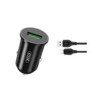Зарядное устройство для XO TZ12 QC3.0 (1USB/18W) + USB - Type-C Black (XO-TZ12-BK)