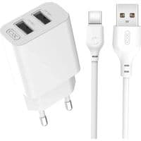 Зарядное устройство для XO L109 12W (2USB/2.4A) + USB - Lightning White (XO-L109-L)