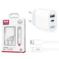 Зарядное устройство для XO L97 (1Type-C/1USB/2.4A) + Type-C - Lightning White (XO-L97-LG)
