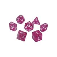 Набор кубиков для настольных игр Games 7 Days Glitter 7 Dice Set - Pink (7 шт.) (g7dglit13)
