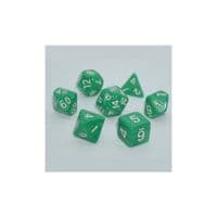 Набір кубиків для настільних ігор Games 7 Days Pearl 7 Dice Set - Green (g7dpearl16)