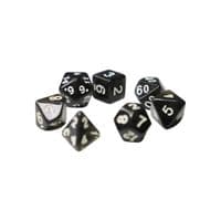 Набір кубиків для настільних ігор Games 7 Days Transparent 7 Dice Set - Black (g7dtran10)