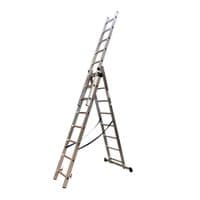 Лестница GTM 3-секции, раскладная, 3*8сх. 2,18-4,88м (KME308)