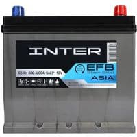 Автомобильный аккумулятор INTER EFB Premium Asia  65Ah 600A R+ (D23)