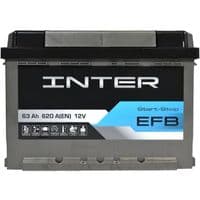 Автомобильный аккумулятор INTER EFB  63Ah 620A L+ (L2B)