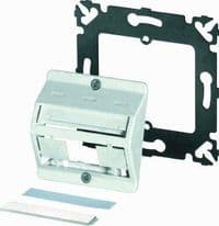 Flush outlet DIN 50x50 with frame 80x80mm for 3 Modular Jack RJ45 SL (w/o MJ), white